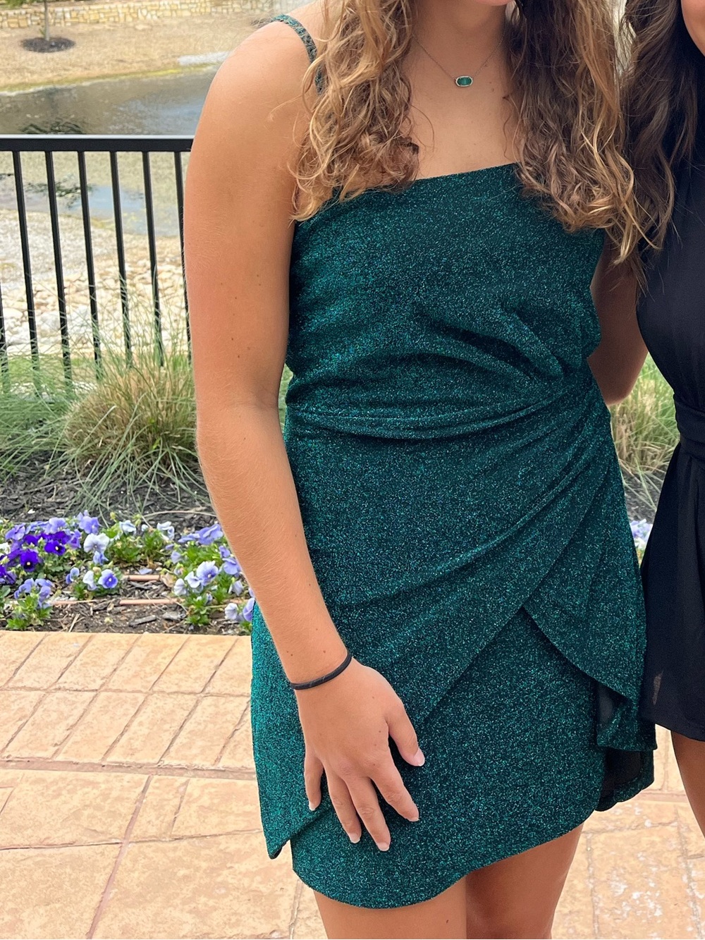 Green Sparkle Mini Dress